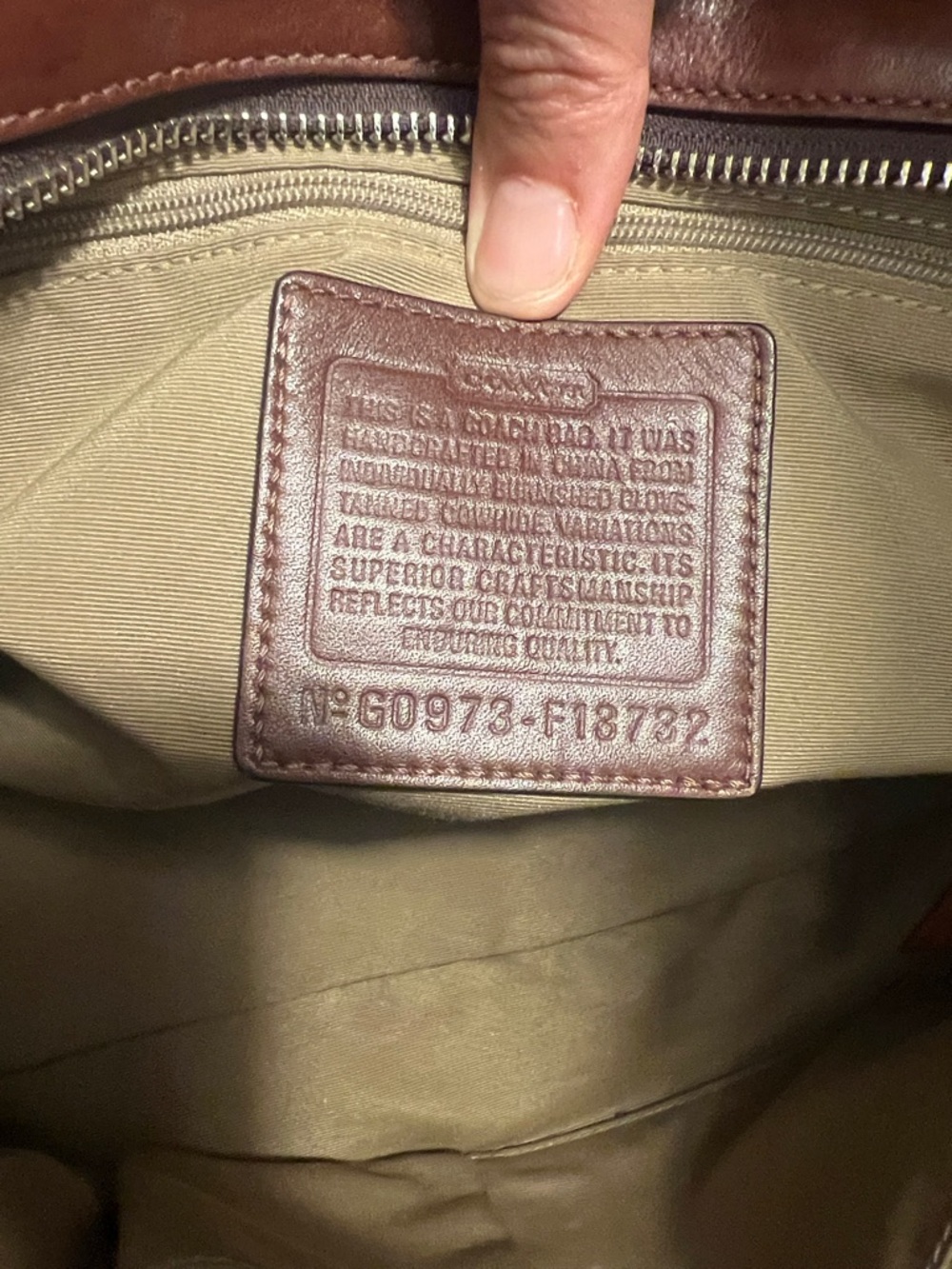 Vintage Coach Hampton Pleated Leather Satchel (style F18792) - Picture 7 of 14